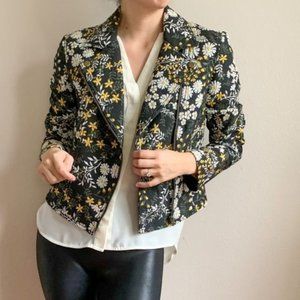 LOFT Daisy Jacquard Moto Jacket